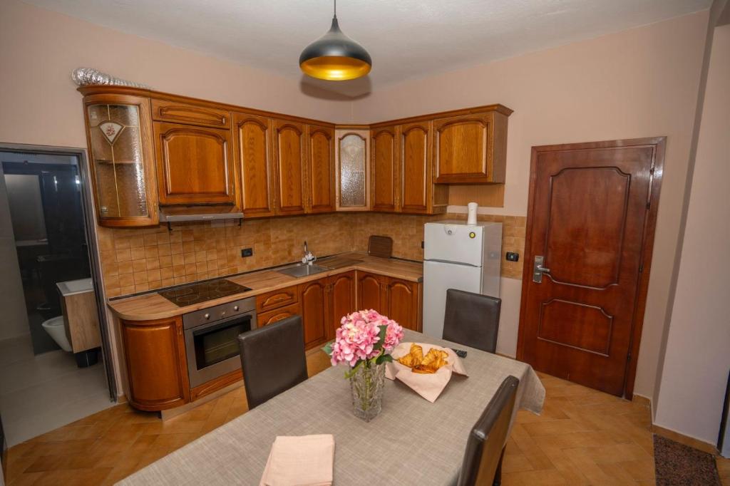 Kuchyň nebo kuchyňský kout v ubytování Hotel Pepe