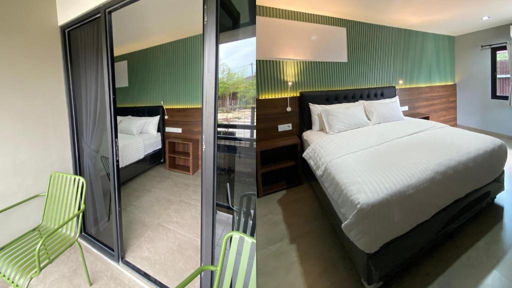 Postel nebo postele na pokoji v ubytování Lindswell Living Sudirman