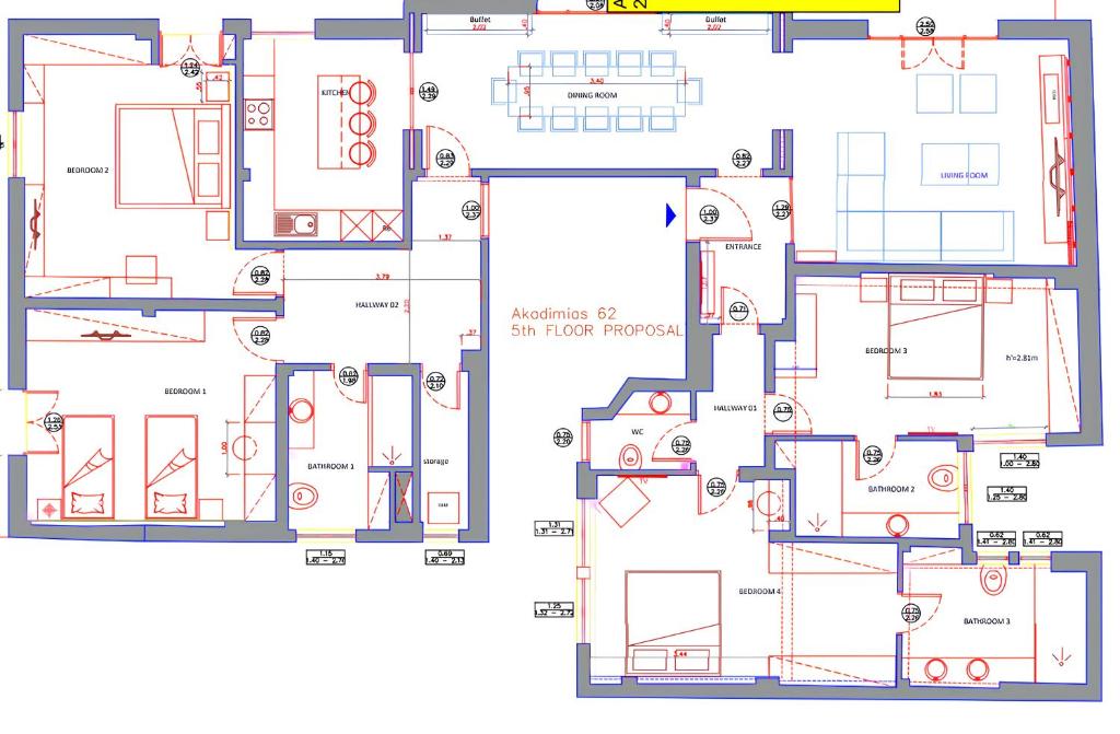 Plán poschodí v ubytovaní Upscale Athens Luxury Penthouse