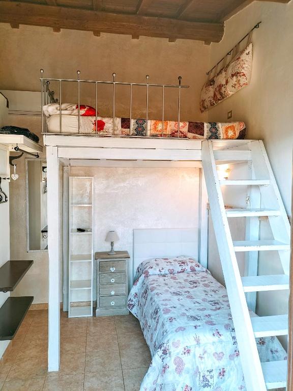 A bed or beds in a room at Antico Casale Fabrizi
