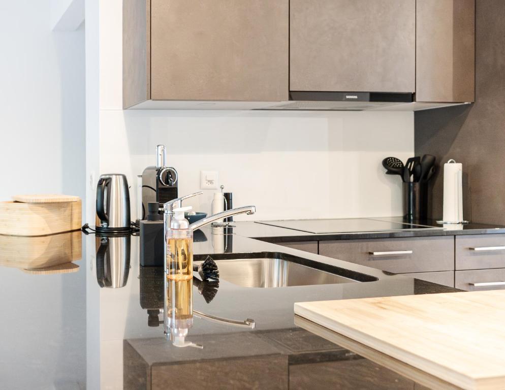 Kuchyň nebo kuchyňský kout v ubytování Bellevue & Classy Mountain View apartment
