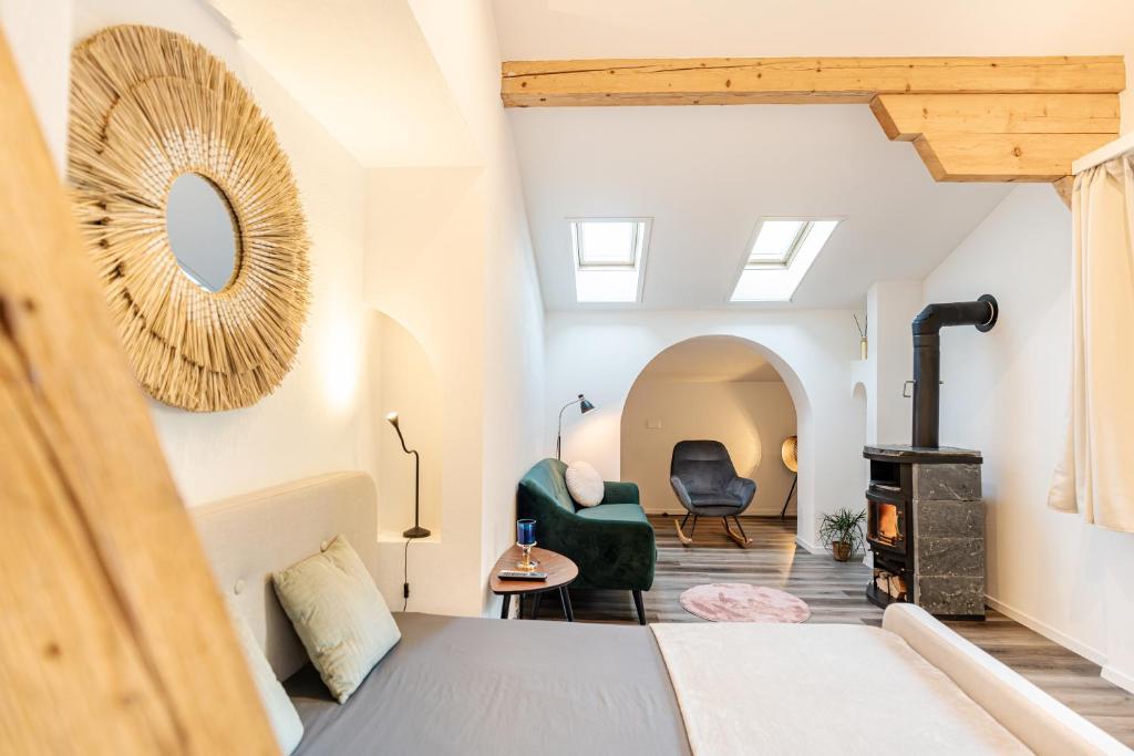 Posezení v ubytování Bellevue & Classy Mountain View apartment