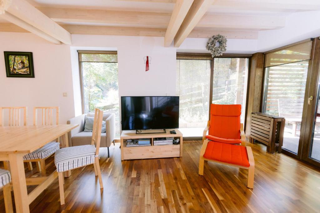 TV a/nebo společenská místnost v ubytování Rodinná chata Makov - Čierne