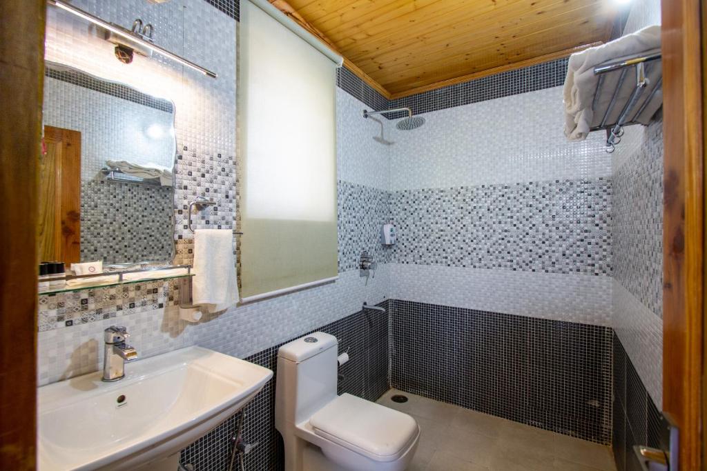 Koupelna v ubytování Hotel Cherry Manali
