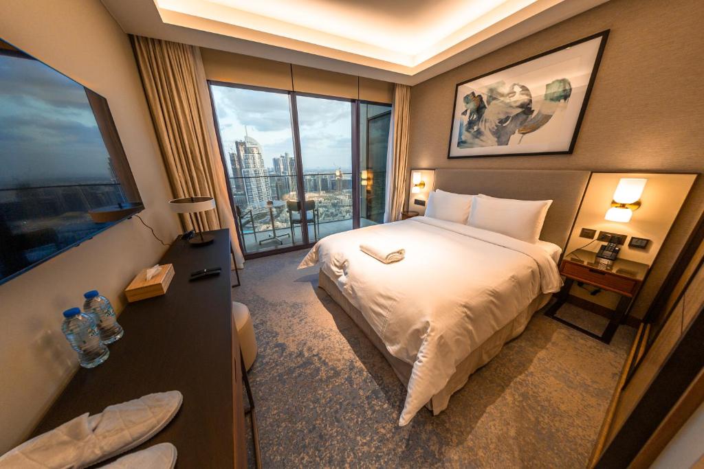Postel nebo postele na pokoji v ubytování Address Residence Opera, Downtown, Dubai