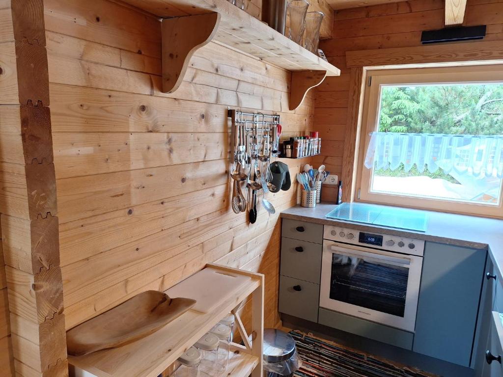 Kuchyň nebo kuchyňský kout v ubytování Chalet Siebenschläfer