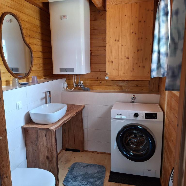 Kuchyň nebo kuchyňský kout v ubytování Chalet Siebenschläfer