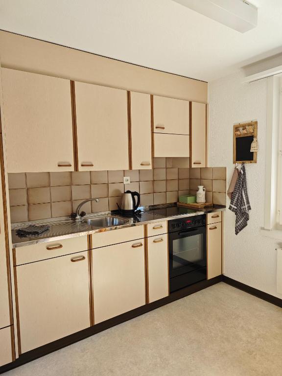 Kuchyň nebo kuchyňský kout v ubytování NEB-Thun Appartment 3