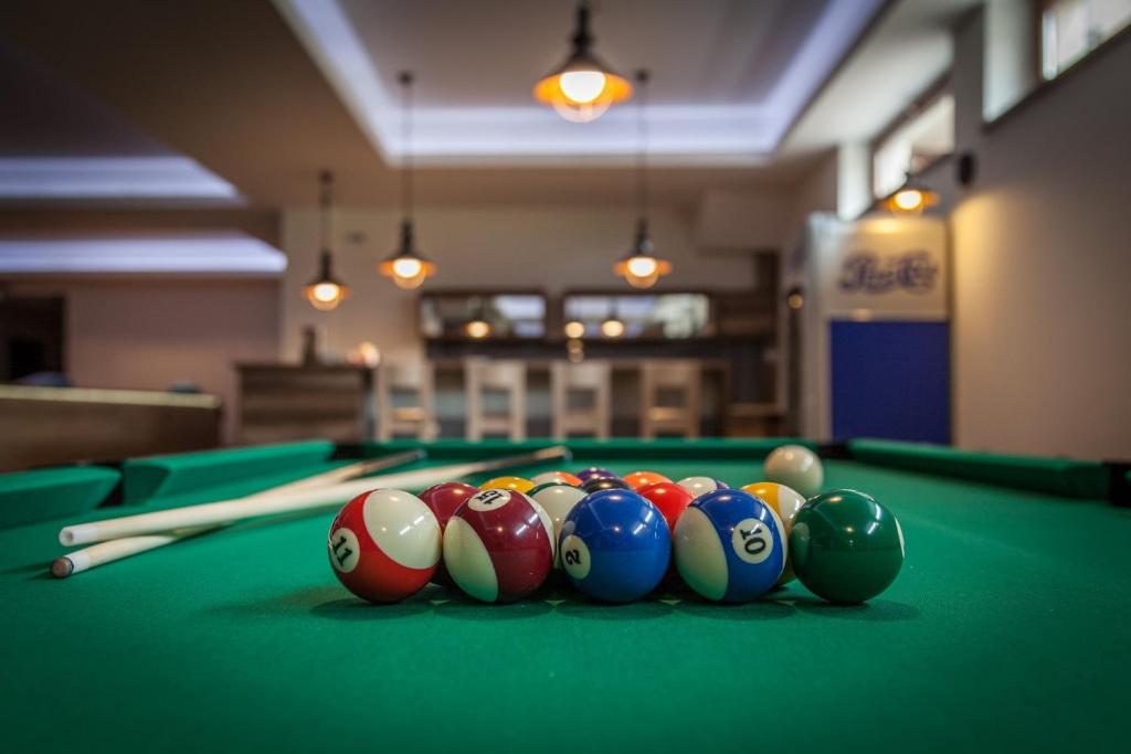 Biliár nebo kulečník v ubytování Sunset Spa