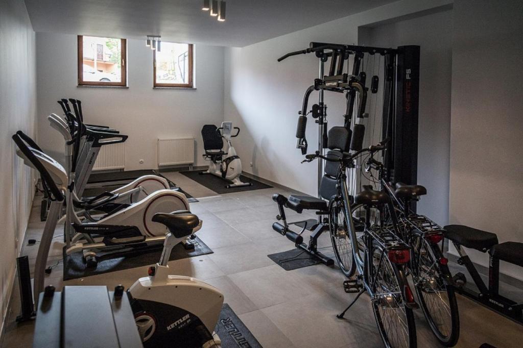 Fitness centrum a/nebo fitness zařízení v ubytování Sunset Spa