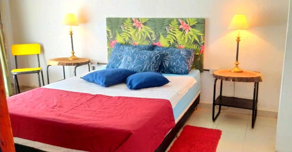 Postel nebo postele na pokoji v ubytování Apartamento independiente ubic 5