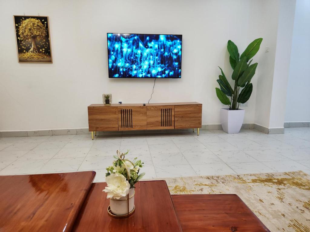 TV a/nebo společenská místnost v ubytování Elysian Homes Villa Naivasha