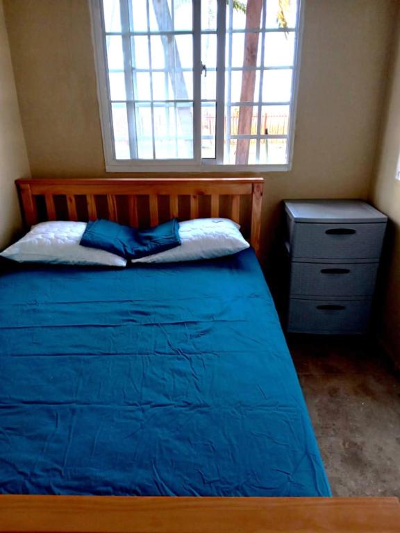 Postel nebo postele na pokoji v ubytování Casa Azul Miguel de la Borda