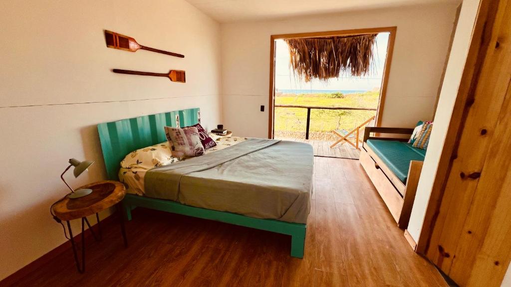 Postel nebo postele na pokoji v ubytování Mojarra Beach Habitación KITE
