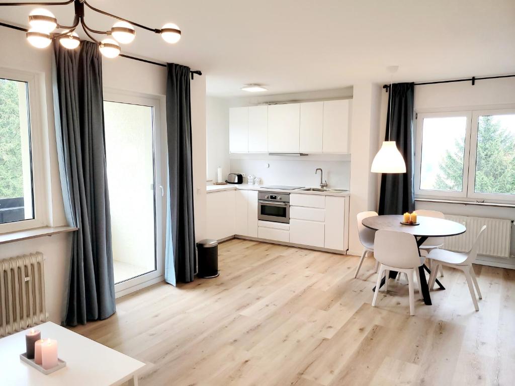 Η κουζίνα ή μικρή κουζίνα στο Goldenes Geisslein