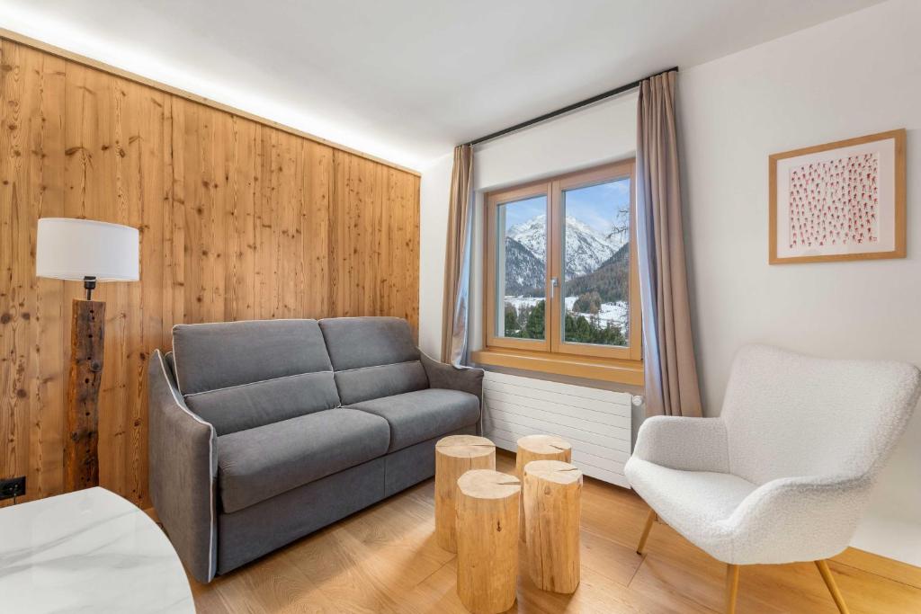 Posezení v ubytování Luxury Apartment St Moritz