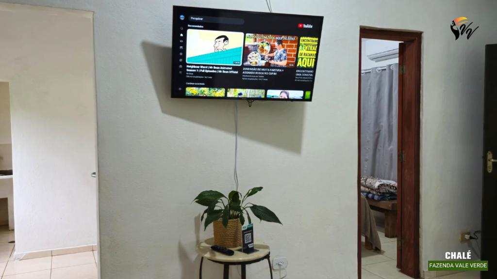 TV a/nebo společenská místnost v ubytování Pousada Fazenda Vale Verde