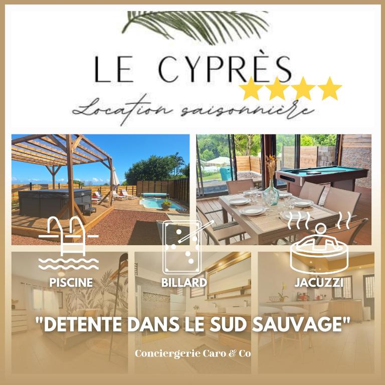 Fotografie z fotogalerie ubytování Villa Le Cyprès classée 4 Etoiles billard, piscine et jacuzzi v destinaci Saint-Joseph