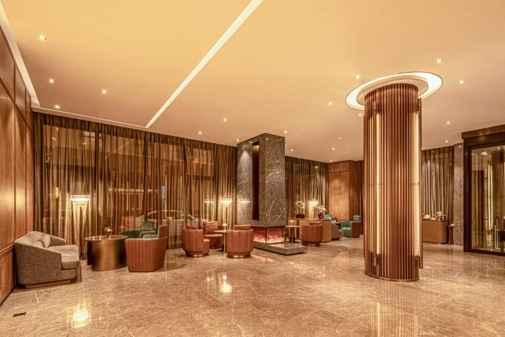 Posezení v ubytování Crystal Orange Hotel - Shanghai The Bund Jinling East Road