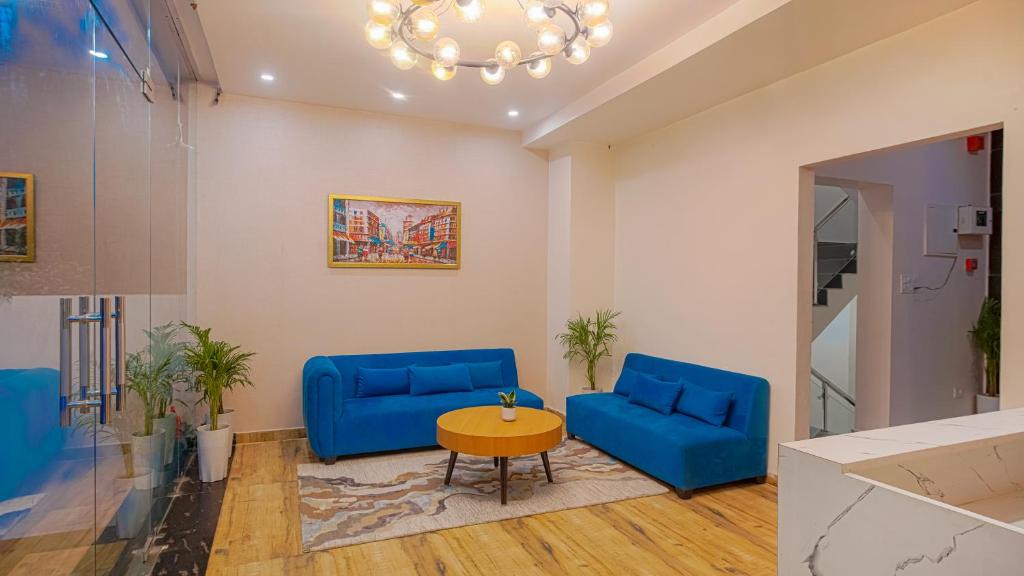 Posezení v ubytování Perfectstayz Premium Varanasi
