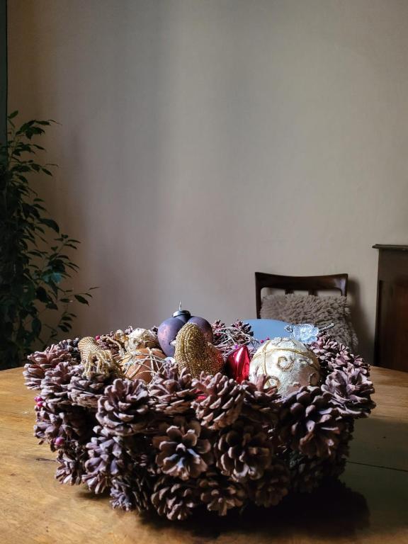 Postel nebo postele na pokoji v ubytování Casa Fresia centro storico Poppi