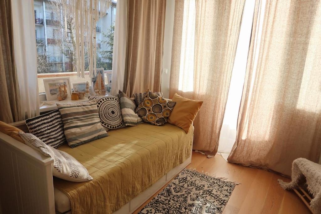 Χώρος καθιστικού στο Apartament Joanna