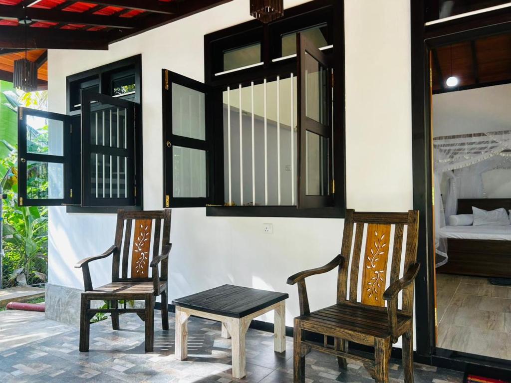 Patio nebo venkovní prostory v ubytování Evergreenlodge