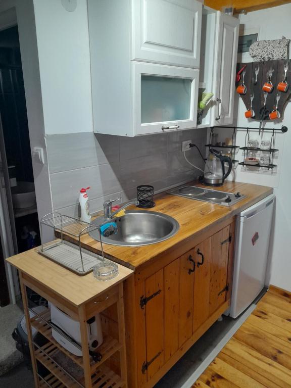 Kuchyň nebo kuchyňský kout v ubytování Apartman Čivović