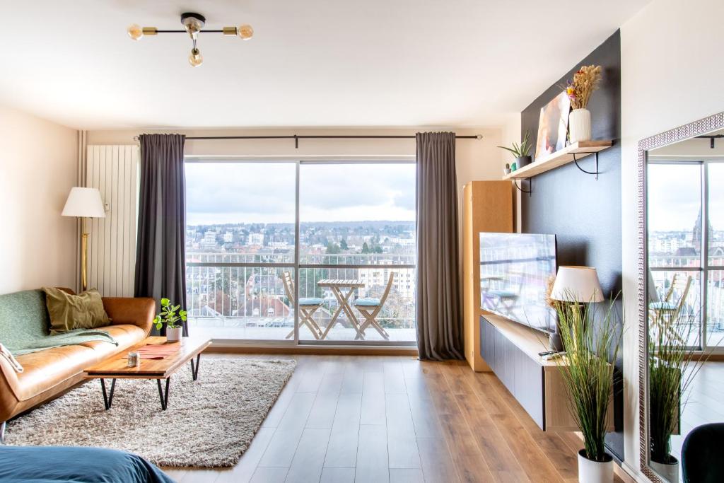 Posezení v ubytování Nouveau, Vue incroyable, terrasse & confort