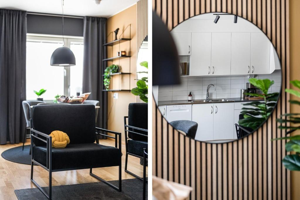 Kuchyň nebo kuchyňský kout v ubytování Guestly Homes - Elite Business Suite