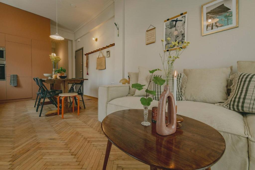 Stylish cozy artistic Athens apartment