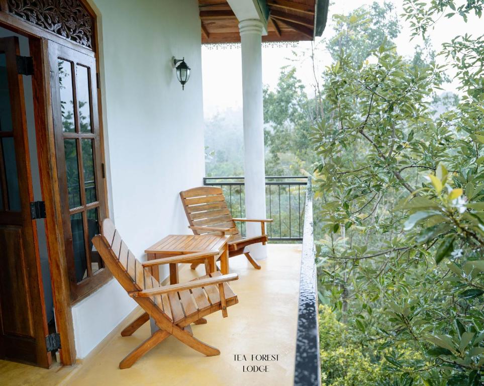 Balkón nebo terasa v ubytování Tea Forest Lodge