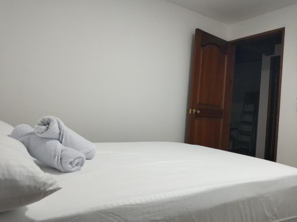 Postel nebo postele na pokoji v ubytování Vivienda turística Doña Barbara