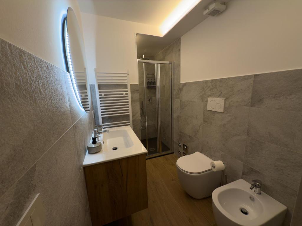 Koupelna v ubytování Il Cervo Chambres d'hôtes