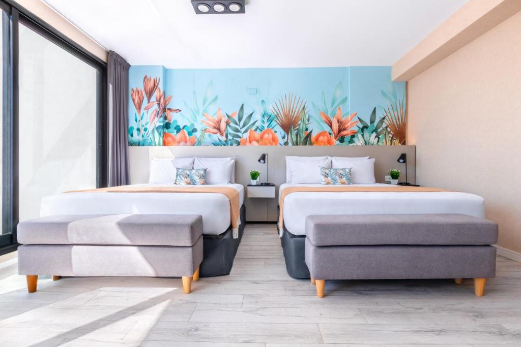 Family Apartments in Palermo - by BueRentalsにあるベッド