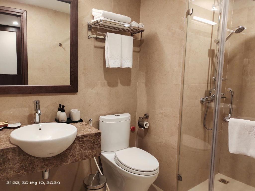 Koupelna v ubytování Marina Hotel Ha Noi