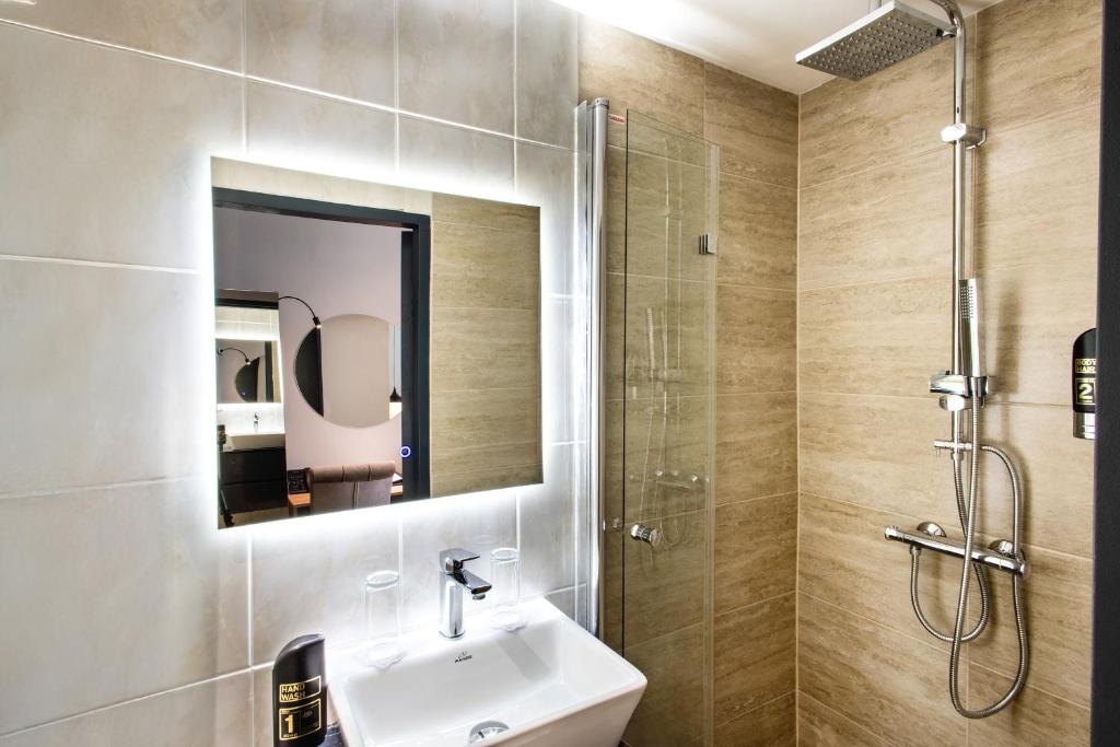 Koupelna v ubytování Vayalen Boutique Hotel