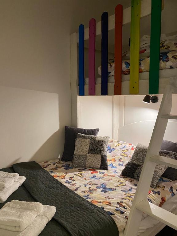 Postel nebo postele na pokoji v ubytování Apartman Jin