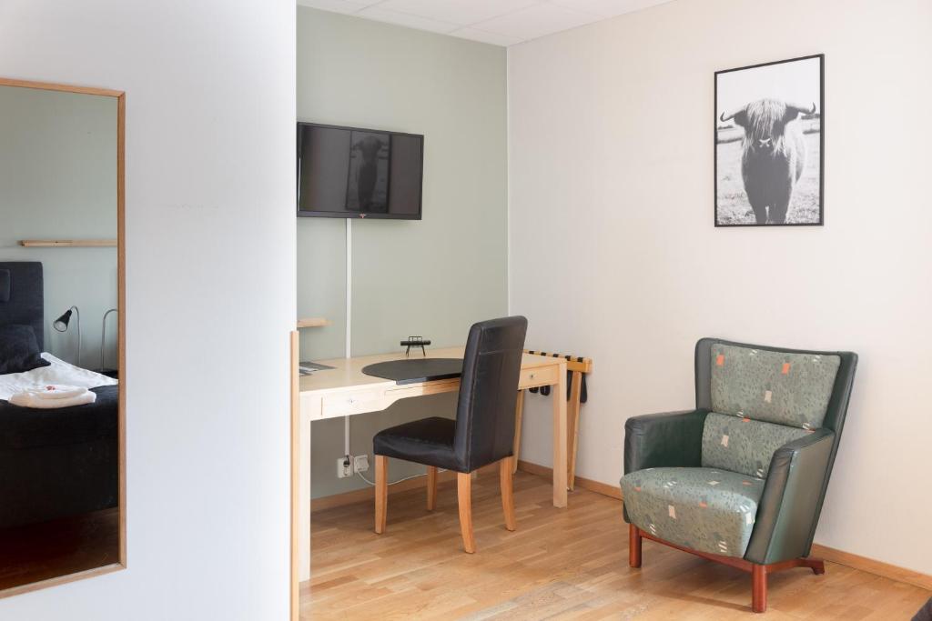 TV a/nebo společenská místnost v ubytování Hotell Valsaren