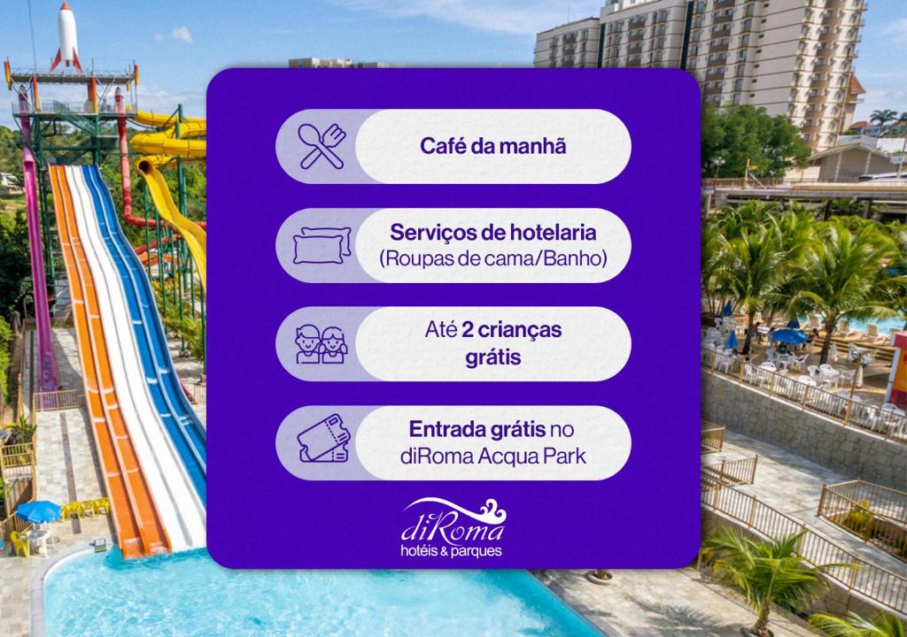 A piscina localizada em Piazza diRoma Incluso o acesso ao Acqua park todos os dias, exceto no dia do check-out ou nos arredores
