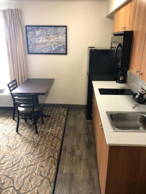 Kuchyň nebo kuchyňský kout v ubytování Aptel Studio Hotel