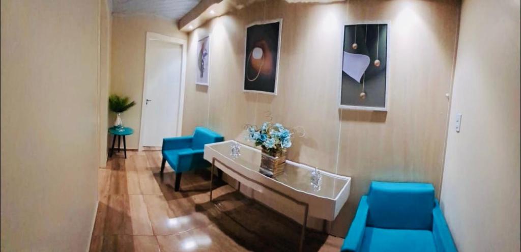 Χώρος καθιστικού στο Della Giustina Residence Comforto Aparthotel - Aconchegante, Lindo, Moderno, Renovado entre Abba Pai Church e Centro