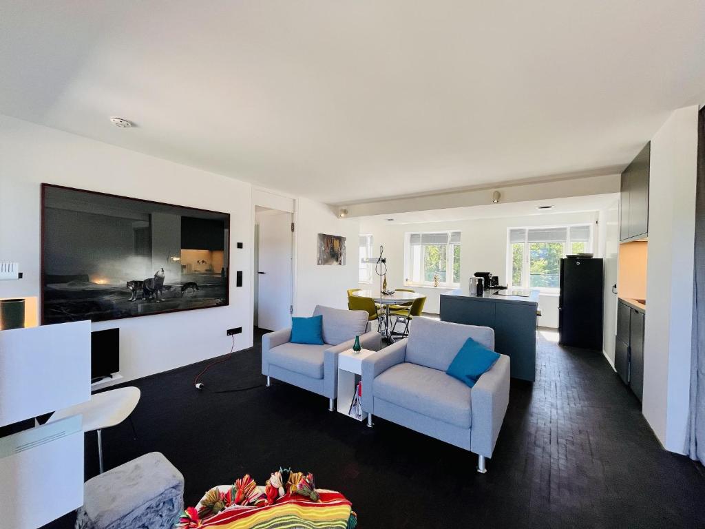 Posezení v ubytování Ferienwohnung Marepineta im Haus Zudar Prora