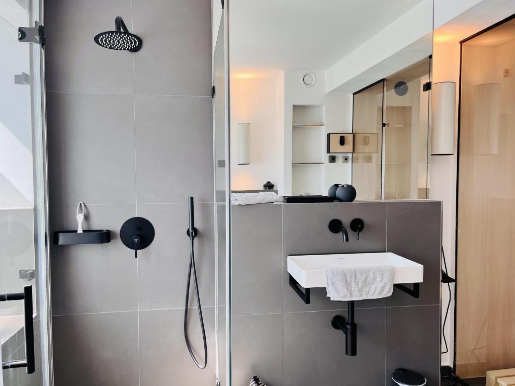 Koupelna v ubytování Ferienwohnung Marepineta im Haus Zudar Prora