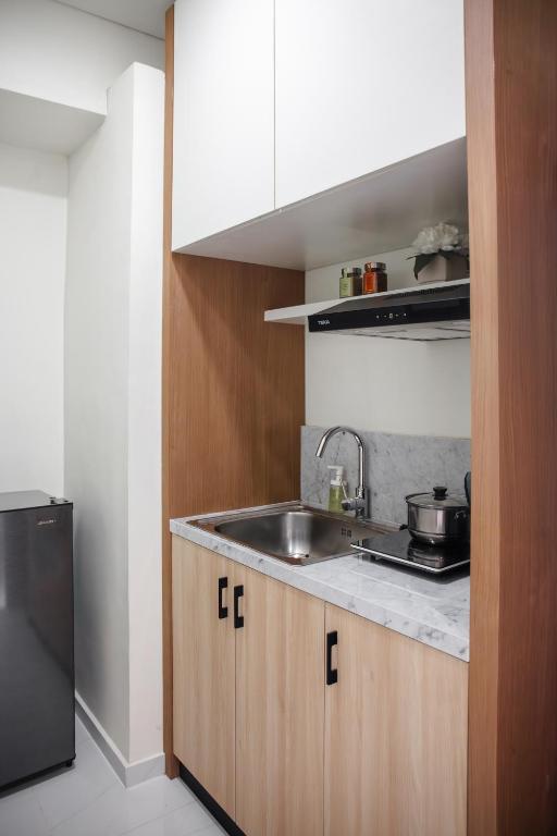 Kuchyň nebo kuchyňský kout v ubytování Verdant Bali Tirta Lepang