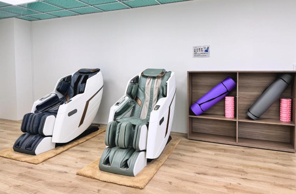 Fitness centrum a/nebo fitness zařízení v ubytování 晶盈親旅大酒店