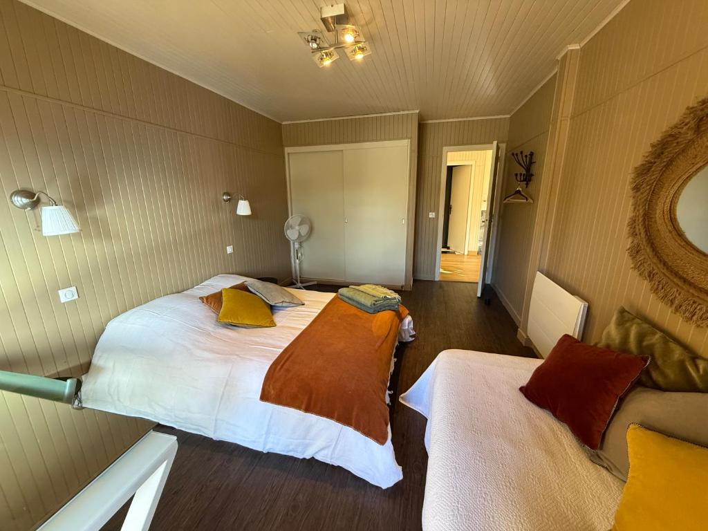 Postel nebo postele na pokoji v ubytování Chalet avec Spa Magnifique vue