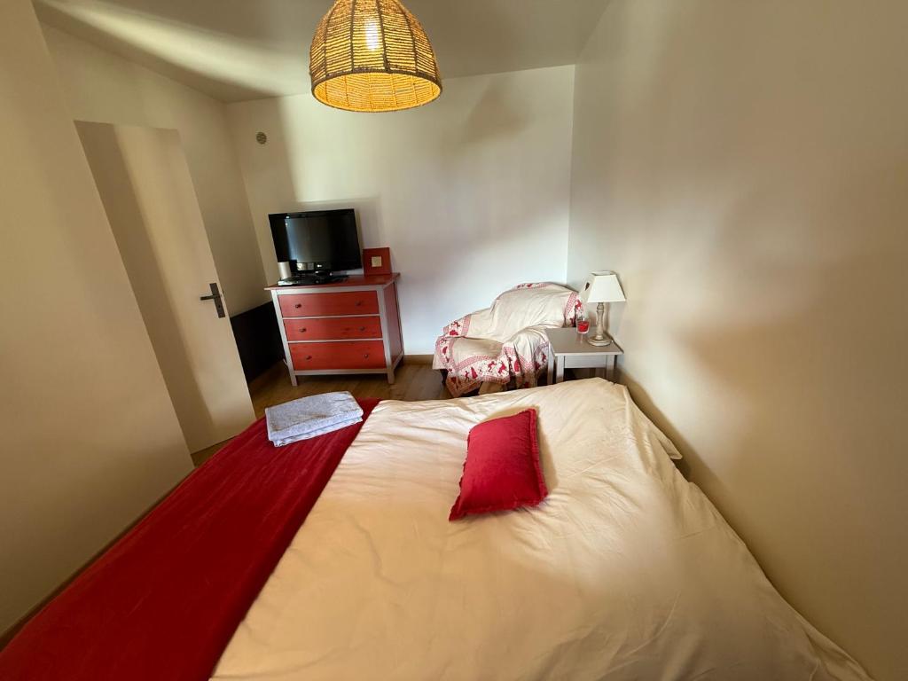Postel nebo postele na pokoji v ubytování Chalet avec Spa Magnifique vue
