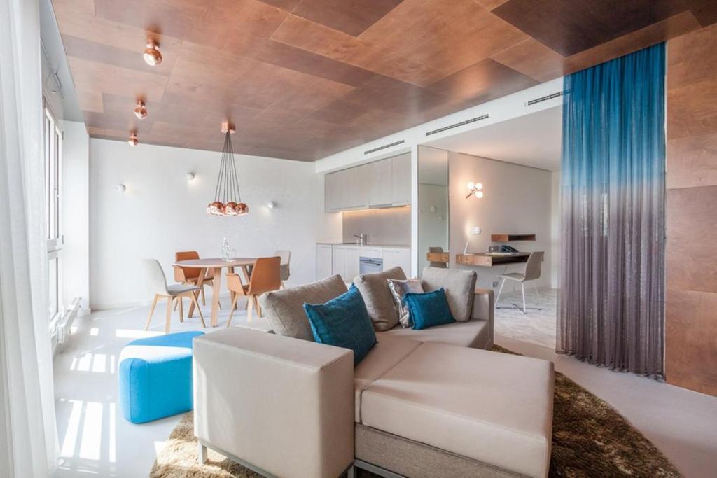 Posezení v ubytování EMA House Hotel Suites