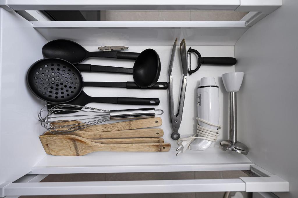 Kuchyň nebo kuchyňský kout v ubytování Madrid Centric Suites